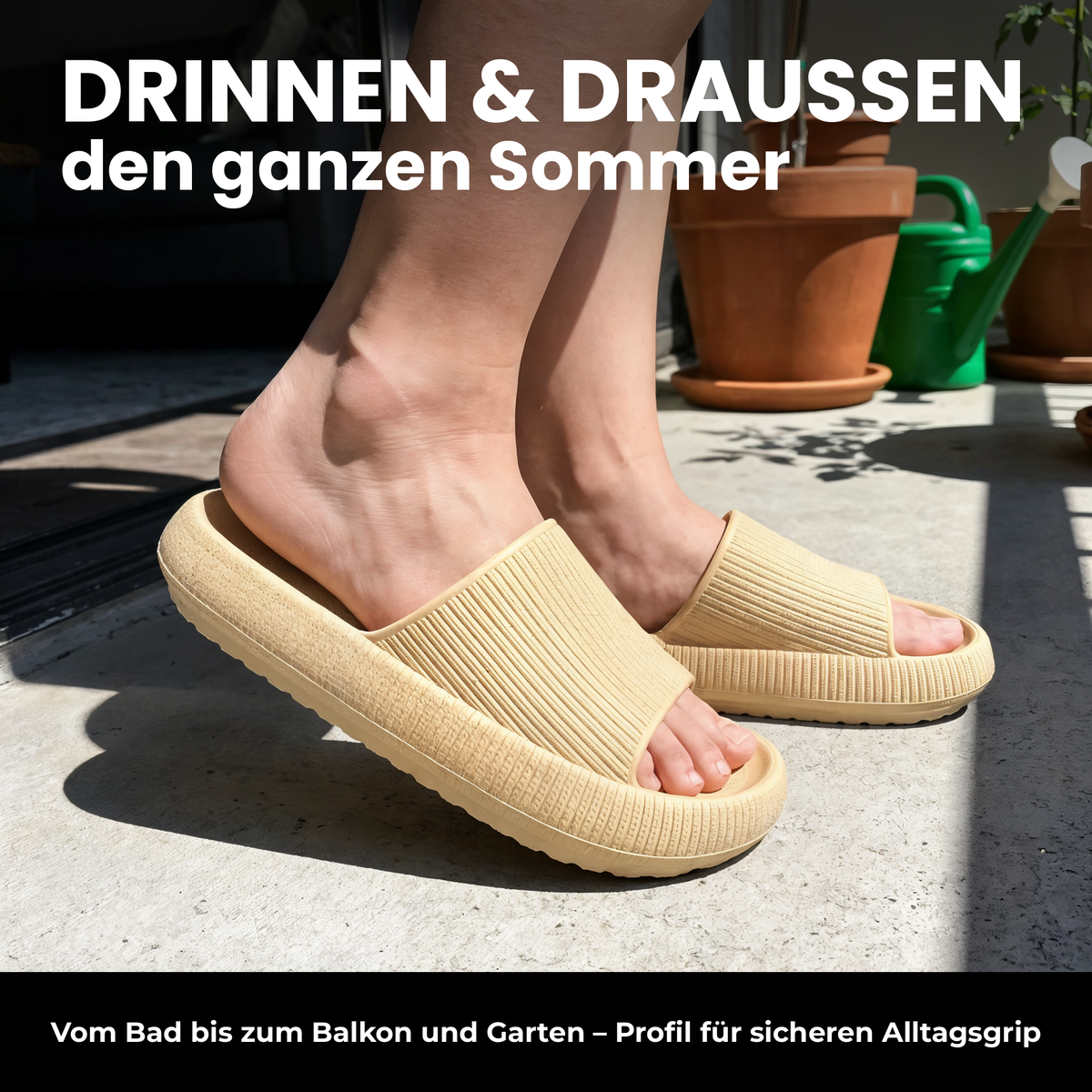 CloudStep Pantoletten — für drinnen und draußen